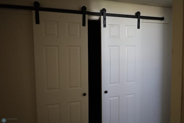 detailed view of a barn door
