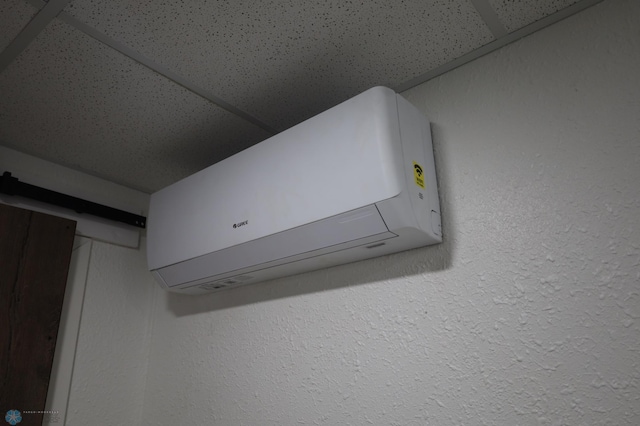 detailed view of a wall mounted air conditioner