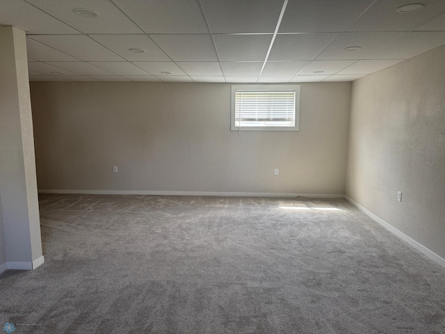 316 4th S, Breckenridge, MN 56520 - carpeted empty room with a paneled ceiling and baseboards