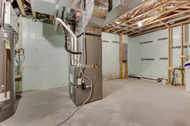 1796 Cobblestone Ct, Hastings, MN 55033 - unfinished below grade area featuring heating unit and gas water heater