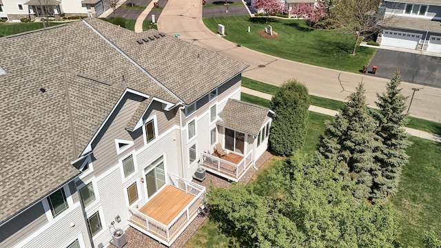 aerial view of residential area