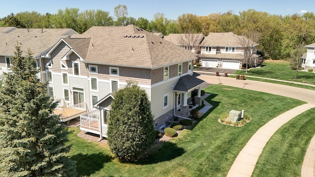 aerial perspective of suburban area