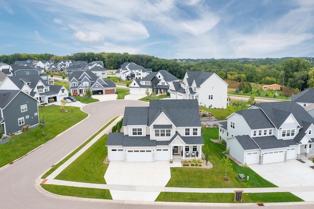 aerial perspective of suburban area