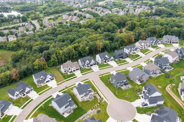 aerial perspective of suburban area