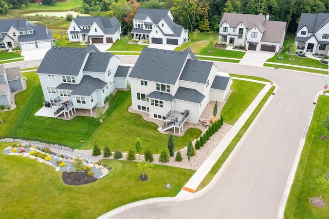 aerial perspective of suburban area