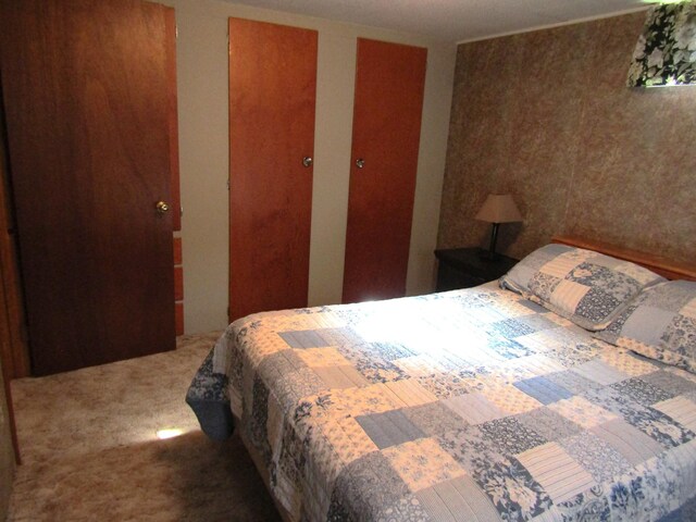 318 3rd St, Dawson, MN 56232 - carpeted bedroom featuring two closets