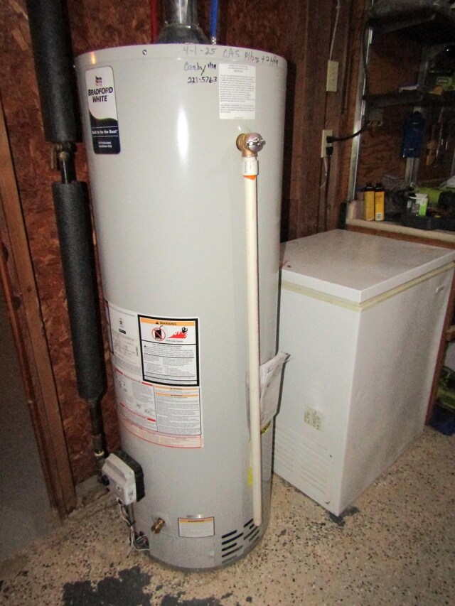 318 3rd St, Dawson, MN 56232 - utility room with water heater