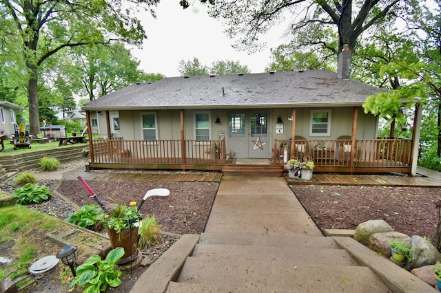 5151 99th Ave, Clear Lake, MN 55319 - ranch-style house featuring a porch and a chimney