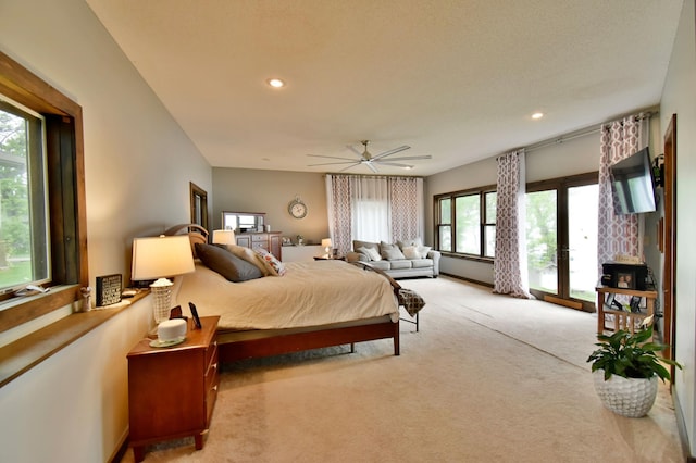 5151 99th Ave, Clear Lake, MN 55319 - carpeted bedroom with a ceiling fan, recessed lighting, and access to exterior