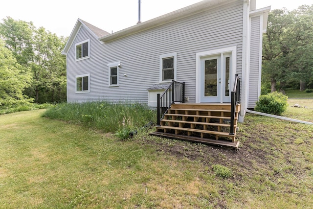15126 Tumuli Rd, Dalton, MN 56324 - rear view of house with a lawn