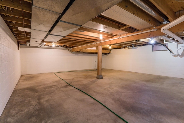 15126 Tumuli Rd, Dalton, MN 56324 - unfinished below grade area featuring concrete block wall