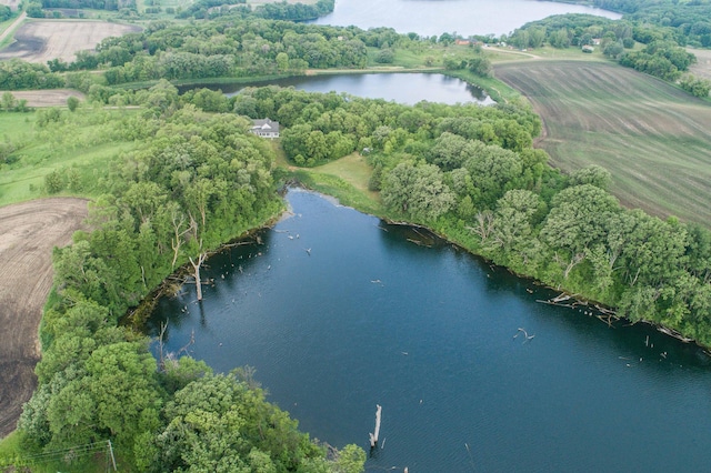 15126 Tumuli Rd, Dalton, MN 56324 - aerial view of property and surrounding area featuring a nearby body of water and a tree filled landscape
