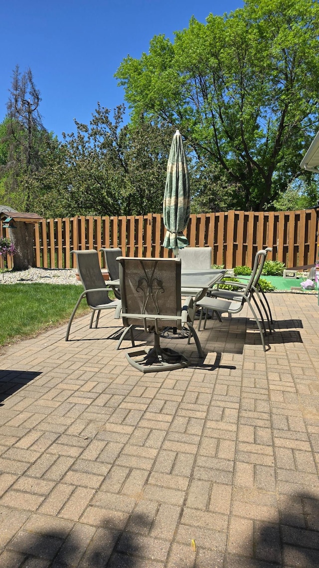 109 Gray Pl W, Marshall, MN 56258 - view of patio / terrace featuring outdoor dining space