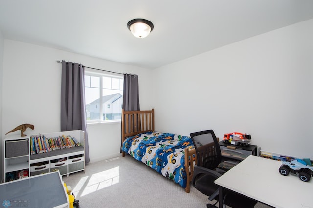 bedroom with carpet floors