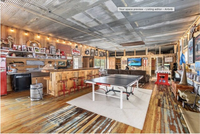 2132 295th Ave, Luck, WI 54853 - recreation room with wood finished floors