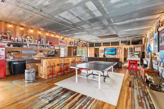 2132 295th Ave, Luck, WI 54853 - recreation room with wood-type flooring