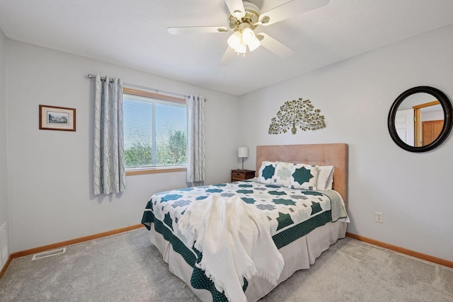 2011 Silver St, Waconia, MN 55387 - bedroom featuring carpet floors, baseboards, and a ceiling fan