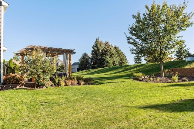 view of grassy yard