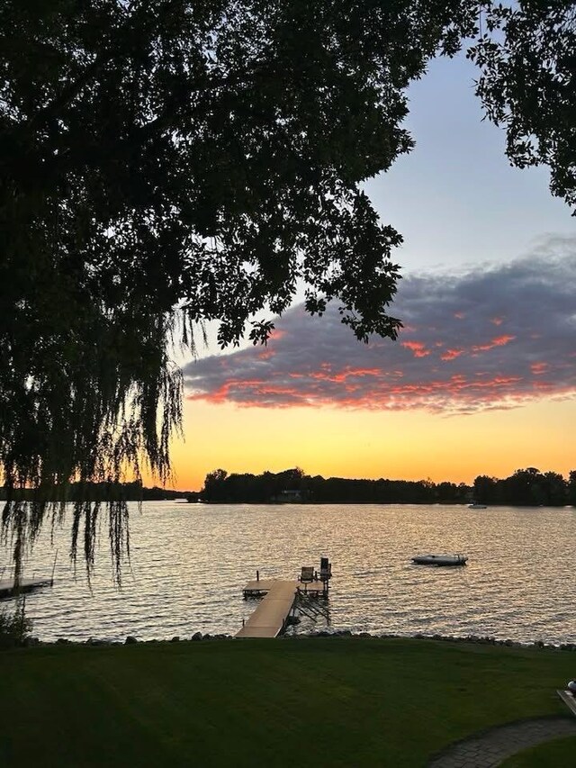 1683 Hansack Ave NE, Saint Michael, MN 55376 - water view featuring a dock