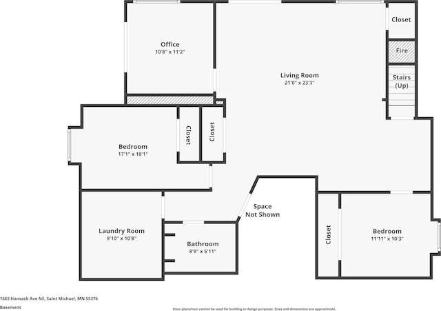 1683 Hansack Ave NE, Saint Michael, MN 55376 - floor plan / room layout