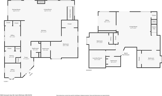 1683 Hansack Ave NE, Saint Michael, MN 55376 - floor plan / room layout