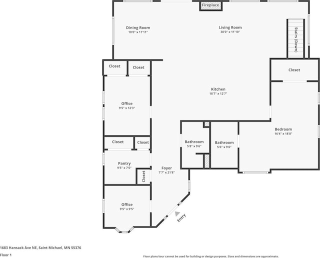 1683 Hansack Ave NE, Saint Michael, MN 55376 - floor plan / room layout