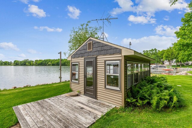 1683 Hansack Ave NE, Saint Michael, MN 55376 - view of outdoor structure with a water view