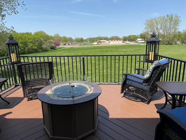 522 Delaware St SW, Lonsdale, MN 55046 - deck featuring a lawn