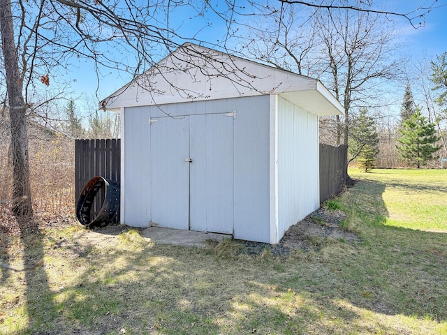 view of shed