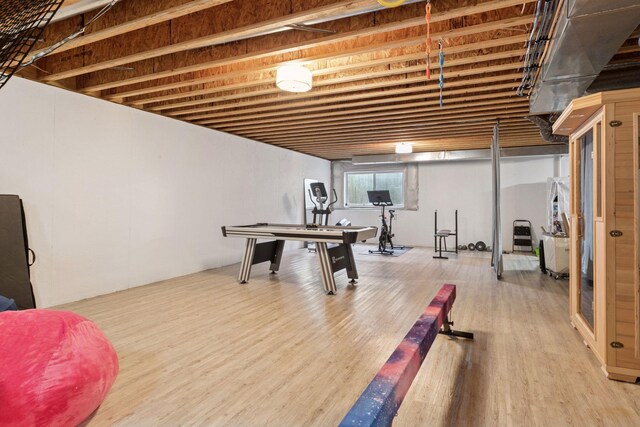 343 Primrose Path, Bayport, MN 55003 - workout area featuring wood finished floors