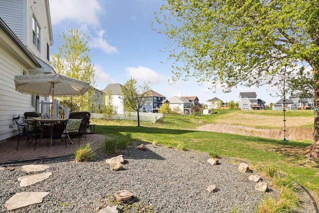 343 Primrose Path, Bayport, MN 55003 - view of grassy yard featuring a residential view and a patio area