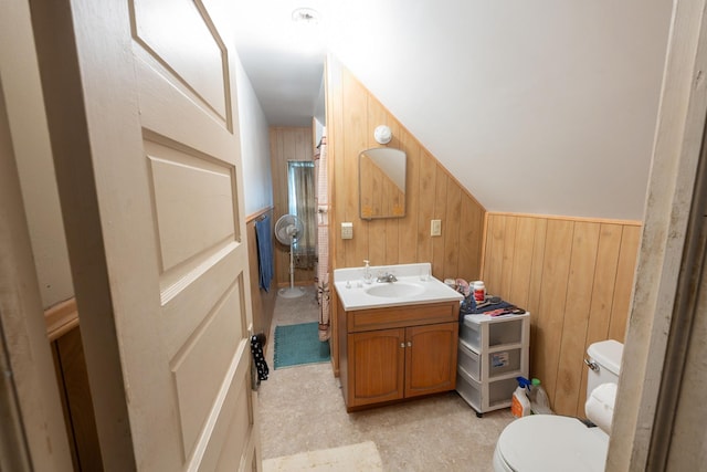 4448 43rd Ave S, Minneapolis, MN 55406 - half bath with toilet, wood walls, and vanity