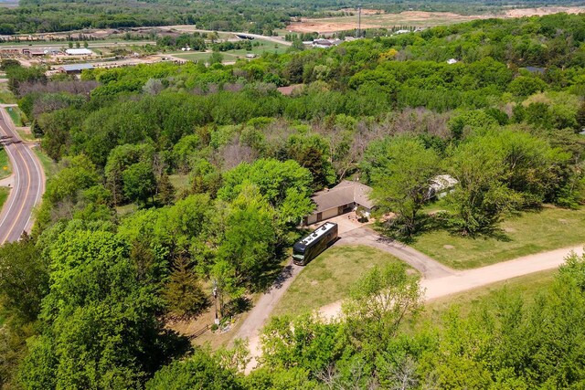 drone / aerial view of a forest