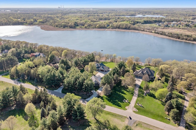 19776 214th Ave NW, Big Lake Twp, MN 55309 - drone / aerial view of a large body of water and a heavily wooded area