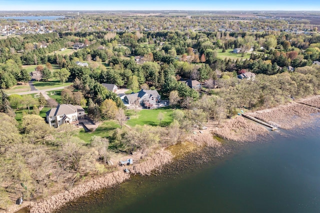 19776 214th Ave NW, Big Lake Twp, MN 55309 - aerial overview of property's location featuring a large body of water and a tree filled landscape