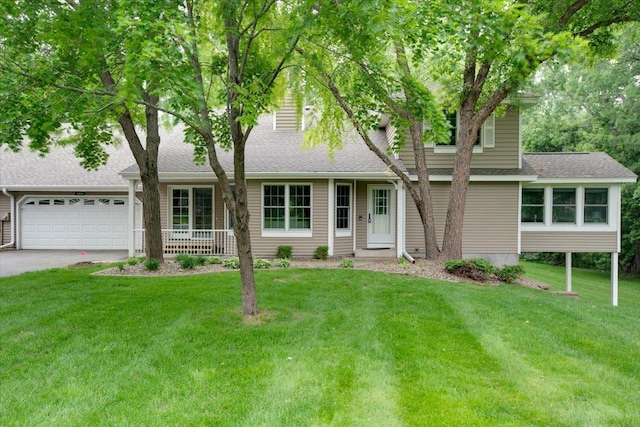 14716 Oak Run Ln, Burnsville, MN 55306 - view of front of home featuring a shingled roof, a front yard, driveway, and an attached garage