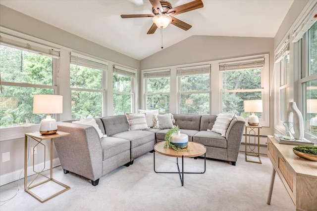 14716 Oak Run Ln, Burnsville, MN 55306 - sunroom featuring vaulted ceiling, plenty of natural light, carpet floors, and a baseboard radiator