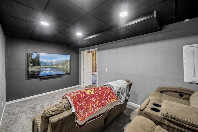 104 Hummingbird Way, Delano, MN 55328 - carpeted home theater room with recessed lighting and baseboards