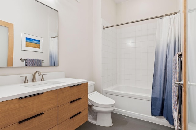 2845 Colfax Ave S Unit W202, Minneapolis, MN 55408 - full bathroom featuring toilet, vanity, and shower / bathtub combination with curtain