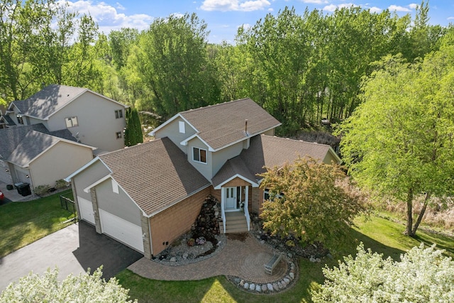 view from above of property