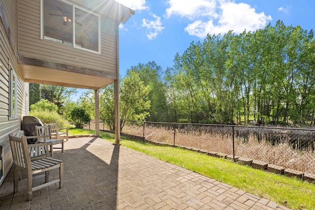 view of patio with fence