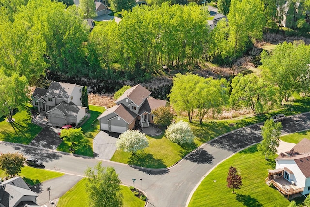aerial view of residential area