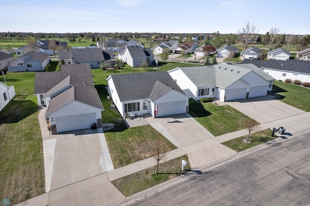 aerial perspective of suburban area
