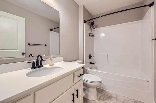 6168 Quenroe Ave NE, Otsego, MN 55330 - bathroom featuring vanity,  shower combination, and tile patterned floors