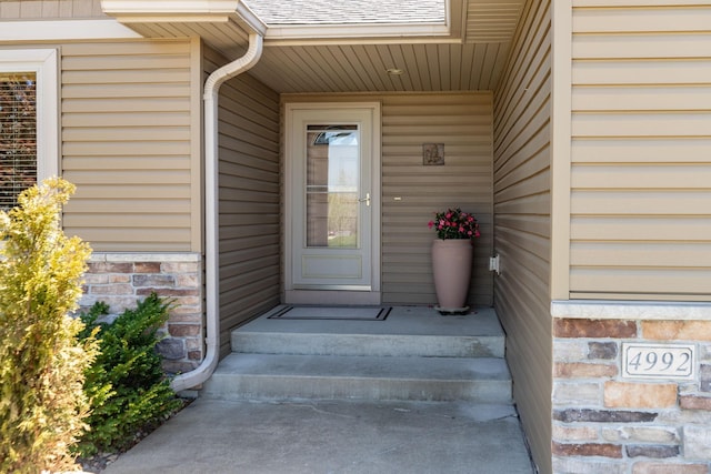 view of doorway to property