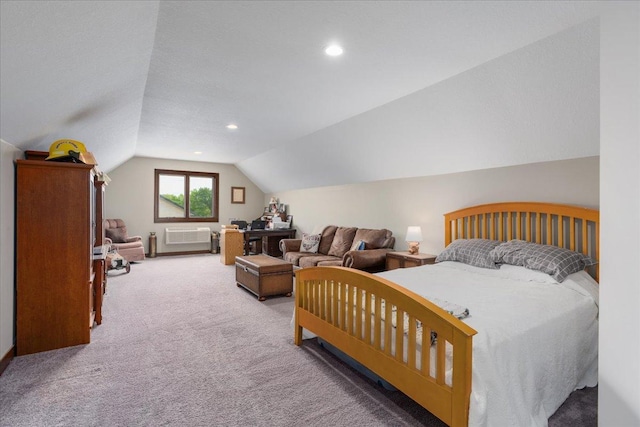 1704 156th St, Erin Prairie Twp, WI 54017 - bedroom with vaulted ceiling, carpet, and recessed lighting