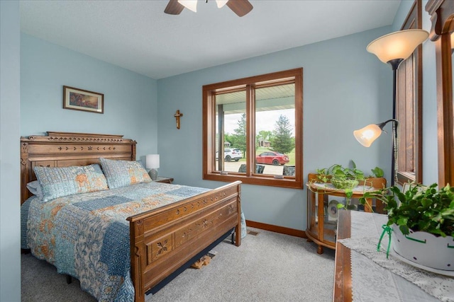 1704 156th St, Erin Prairie Twp, WI 54017 - carpeted bedroom featuring baseboards and a ceiling fan