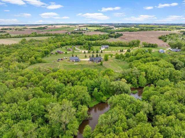 1704 156th St, Erin Prairie Twp, WI 54017 - aerial view of sparsely populated area with a large body of water