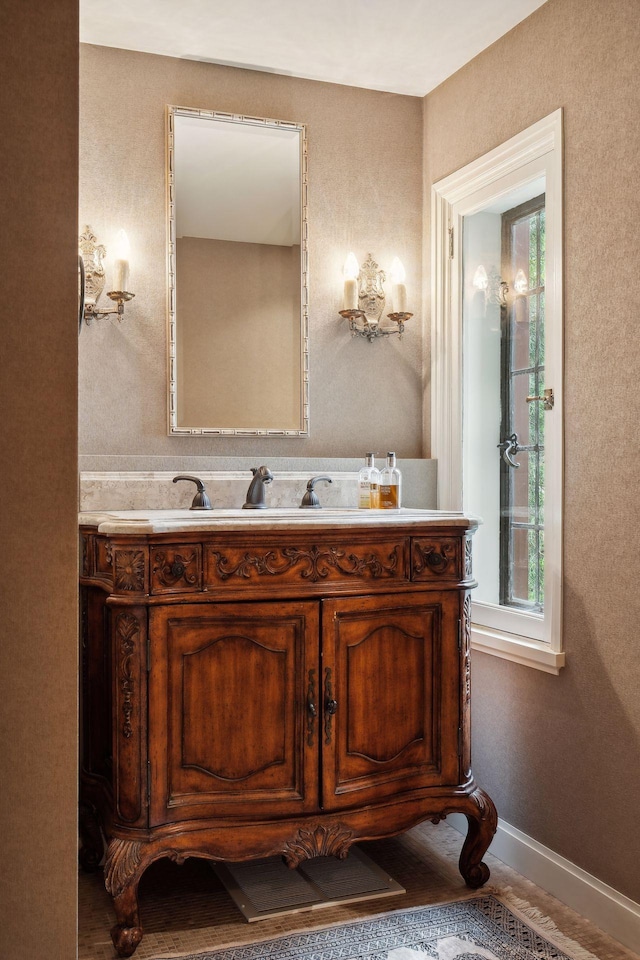 bathroom featuring vanity