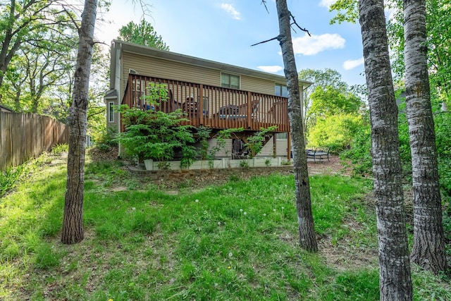 13367 Martin St NW, Andover, MN 55304 - back of property featuring fence and a wooden deck